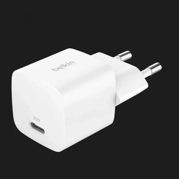 Блок живлення Belkin Home Charger 25W USB-C PD (White) (WCA012KQWH)