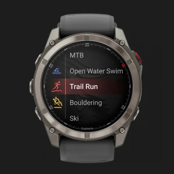 Garmin Fenix 8 Pro 51mm AMOLED Sapphire Titanium with Graphite/Black Silicone Band