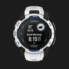 Garmin Instinct 3 45mm Solar Whitestone with Whitestone/Bolt Blue Band