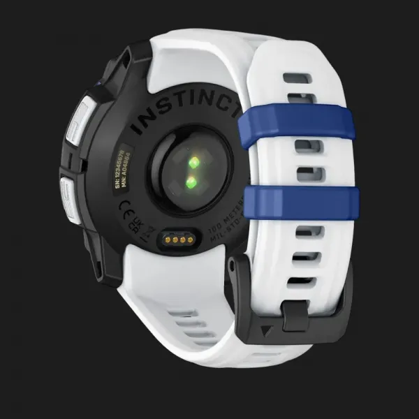 Garmin Instinct 3 45mm Solar Whitestone with Whitestone/Bolt Blue Band