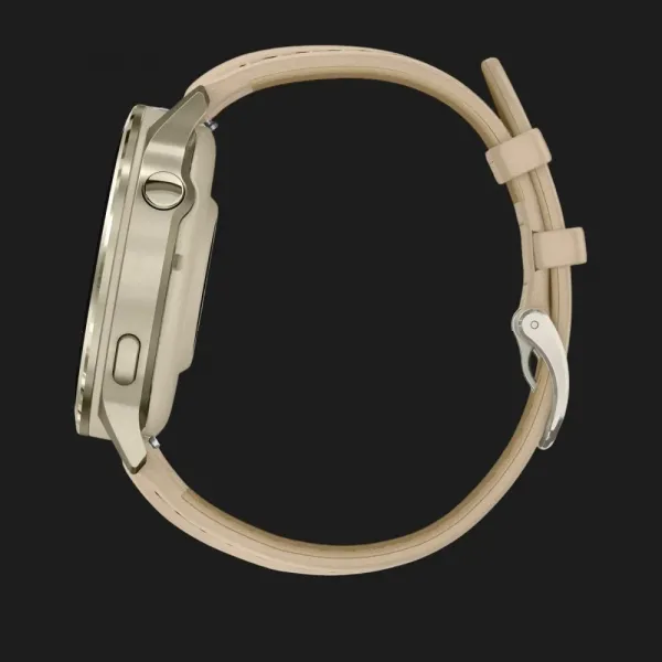 Garmin Venu 4 41mm Lunar Gold with Bone Silicone Band and Light Sand Leather Band
