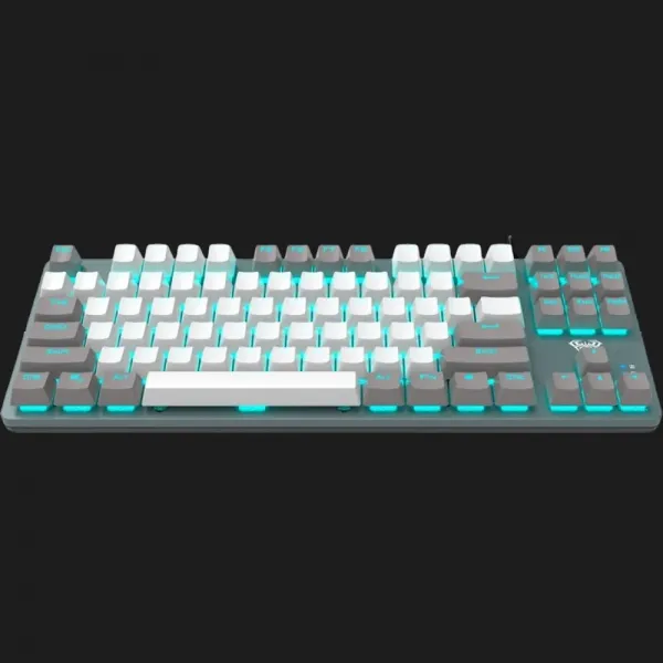 Клавіатура дротова AULA F3287 keycap KRGD blue EN/UA (Gray/White) (UA)