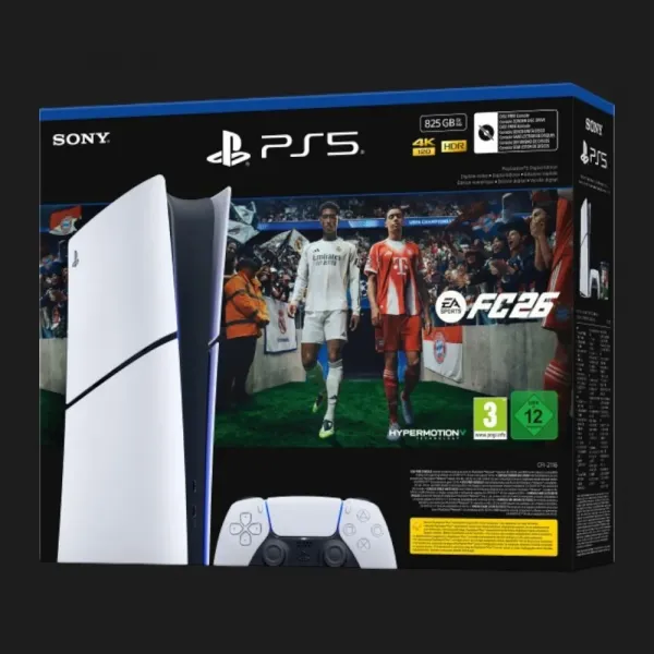 Ігрова приставка Sony PlayStation 5 Slim (Digital Edition) (EA SPORTS FC 26 Bundle) (825GB) (UA)
