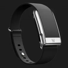Ремінець Whoop LeatherLuxe Band для Whoop MG (Black with Titanium) (Size S)