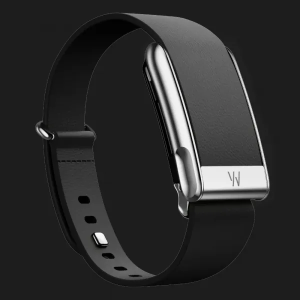 Ремінець Whoop LeatherLuxe Band для Whoop MG (Black with Titanium) (Size S)